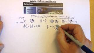 Dalles matte  Bråk decimalform och blandad form [upl. by Lahcsap]
