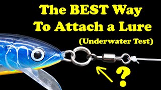 The best way to attach a fishing lure is split rings swivels loop knots tested underwater [upl. by Oigroeg]