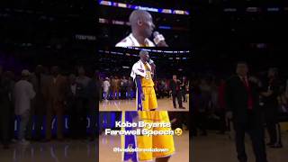 Kobe Bryants Farewell Speech😢😢 shorts [upl. by Marentic]