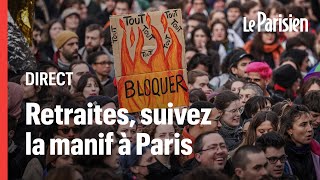 EN DIRECT  Réforme des retraites suivez la manifestation à Paris [upl. by Blayze447]