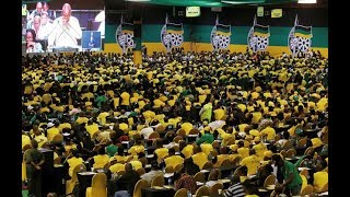 ANC members in KZN singing struggle songs umhlaba wonke ezandleni zabantu 2018 ANCKZN conference [upl. by Elazaro6]