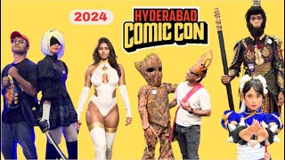 Hyderabad Comic Con 2024 At Hitex Exhibition Centre  Cosplay amp Gaming  Hyderabad Vlog [upl. by Aitnahs]