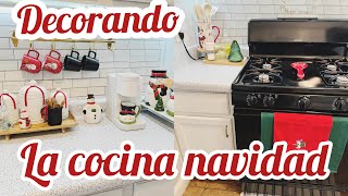 Decorando la cocina para navidad cómo Decorar una cocina pequeña navidad [upl. by Oicnecserc]