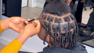 How to single braid for men  single plaits [upl. by Nnomae378]