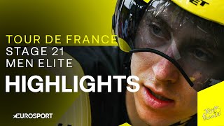 TOTAL DOMINANCE 🏆  Tour de France Stage 21 Race Highlights  Eurosport Cycling [upl. by Bob]