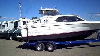 Fishing Boat For Sale California Delta 1993 Bayliner 2452 Classic Cruiser 24ft [upl. by Laerol]