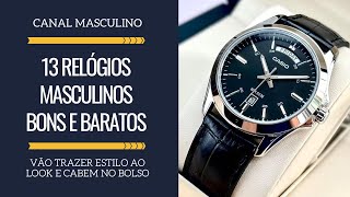 13 relógios masculinos bons bonitos e baratos abaixo de 1000 reais  Moda Masculina [upl. by Roberto698]