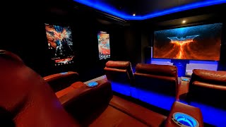 Basement Home Theater  Game Room  Man Cave  Arcade  Video Game  724 Feb 2020 Setup [upl. by Erasmus]