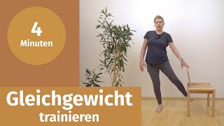 Gleichgewicht und Beine trainieren Gangsicherheitstraining 4 Minuten [upl. by Eural]