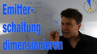 Dimensionierung von Widerständen  Transistorschaltung Emitterschaltung ET5M [upl. by Tamis296]