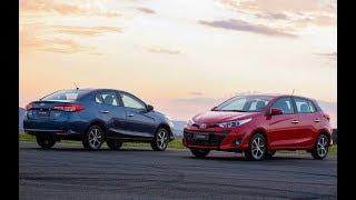 Novo Toyota Yaris 2019 fotos preços e especificações [upl. by Woolson950]