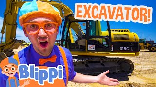 Blippi Drives a GIANT Excavator in a Construction Site  Blippi Full Episodes [upl. by Verla]