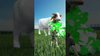 The cows in the grassland were successfully 🤯Special effects videos shorts rcgi [upl. by Ordnaxela]