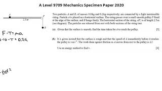 A Level 9709 Mechanics specimen paper question 7 [upl. by Knighton]