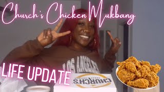 LIFE UPDATE  Church’s Chicken Mukbang [upl. by Lauber796]