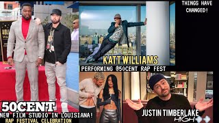 50CENT New Film Studio Rap Comedy fest KATT WILLIAMS JUSTIN TIMBERLAKE High KDOT Used Bots [upl. by Karly]