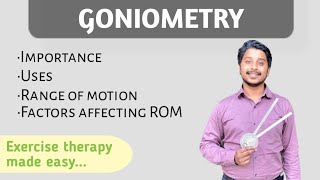 Goniometry part1  Exercise Therapy  Physiotherapy [upl. by Attelliw]