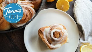 Zimtschnecken mit FrischkäseZitronenFrosting wahrscheinlich das Beste was ich je gebacken habe [upl. by Dale]