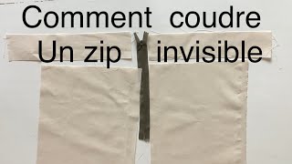 Comment coudre un zip invisible  Pour jupe ou pantalon femme ou fille couture débutant [upl. by Bret496]