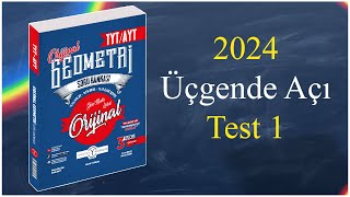 Üçgende açı Test 1  Orijinal geometri soru bankası çözümleri 2024 [upl. by Narag]