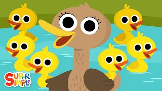 Six Little Ducks  Kids Nursery Rhymes  Super Simple Songs [upl. by Bills]