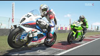 ALEX LOWES VS GARRETT GERLOFF  WSBK DONINGTON PARK INGGRIS  SBK 24 GAMEPLAY REPLAY [upl. by Anitsrhc88]