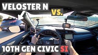 2019 Honda Civic Type R vs Hyundai Veloster N Review  Battle of the Hottest Hatches [upl. by Aiouqahs]