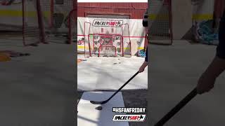 Epic HockeyShot setup 🏒 Crowd Goes Wild Shooting Tarp Tiles and Shooting Pad🔥 syntheticice [upl. by Seif]