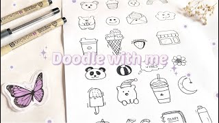 🌷Doodle with me  Cute and easy doodle art ideas🌷 [upl. by Publia]