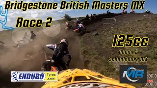 Bridgestone British Masters MX  Round 2 Schoolhouse MX Track  125cc Race 2 restart [upl. by Yelyk]