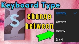 how to change between QWERTY QWERTZ and AZERTY keyboard types for Samsung keyboard [upl. by Aciram889]