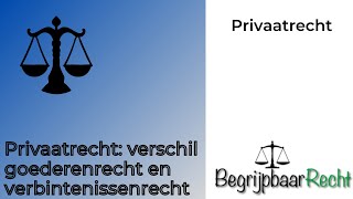 Privaatrecht verschil goederenrecht en verbintenissenrecht voorbeeld [upl. by Karola]