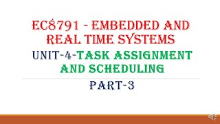 EC8791  Unit4TASK ASSIGNMENT AND SCHEDULING [upl. by Allayne252]