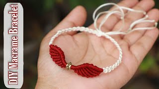 Macrame Bracelet  DIY Wings Bracelet  How To Make Bracelet At Home  Creationampyou [upl. by Aicxela]