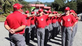 Ordem unida com alunos do Bombeiro Mirim de Corupá [upl. by Cornelle230]