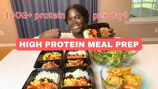 HIGH PROTEIN WEEKLY MEAL PREP  100G Protein [upl. by Lamej]