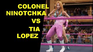 WWEGLOW  Carmella vs Col Ninothka  Knockout Match [upl. by Ahsenek]