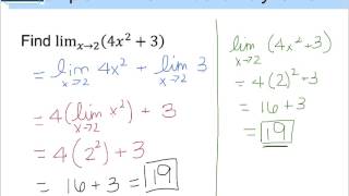 Calculus 13 Evaluating Limits Analytically  Part 1 [upl. by Lac]