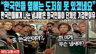 “한국인들 옆에는 도저히 못 있겠네요” 한국인들에게 나는 냄새맡은 외국인들이 단체로 화들짝 놀라는데 [upl. by Kerwon495]