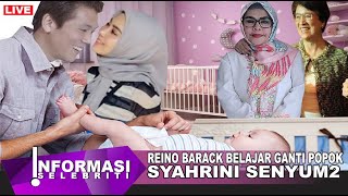 Reino Barack Telaten Belajar Ganti Popok Baby Syahrini Senyum  Senyum [upl. by Accebber]