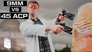 9mm vs 45 ACP WE END THE DEBATE The Human Torso Test [upl. by Acino]