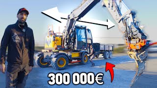 6 cylindres 16 tonnes 300 000€  Une pelleteuse avec cabine LUXUEUSE  🤩 [upl. by Llerdnam]