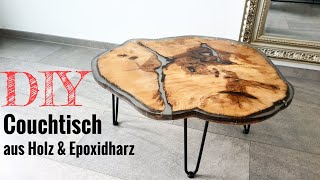 DIY Couchtisch aus Epoxidharz amp Holz [upl. by Illona]