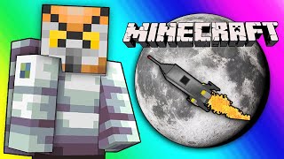 Minecraft Funny Moments  Landing On The Moon Ad Astra Mod [upl. by Annaitat]