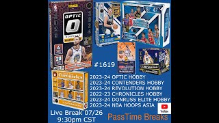 0725  202324 OPTIC CONTENDERS  6 Box Hobby Mix 1619 LIVE BREAK [upl. by Steffin]