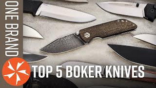 Top 5 Boker Knives  One Brand Collection Challenge [upl. by Odradlig]