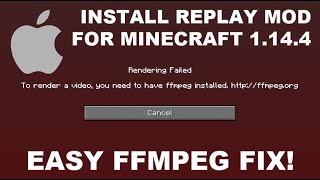 MAC OS 2020 Install REPLAY MOD and WORKING FFMPEG on Minecraft 1144 FULL TUTORIAL [upl. by Arathorn]