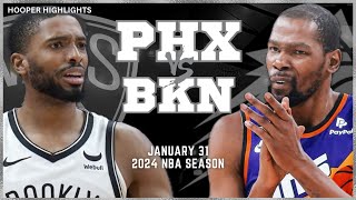 Phoenix Suns vs Brooklyn Nets Full Game Highlights  Jan 31  2024 NBA Season [upl. by Dnaleel]