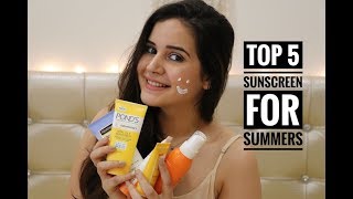 TOP 5 SUNSCREEN  SUMMERS  AFFORDABLE  SHIVSHAKTI SACHDEV [upl. by Arvid149]