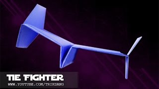 Papierflieger selbst basteln Papierflugzeug falten  Beste Origami Flugzeug  Tie Fighter [upl. by Noval]